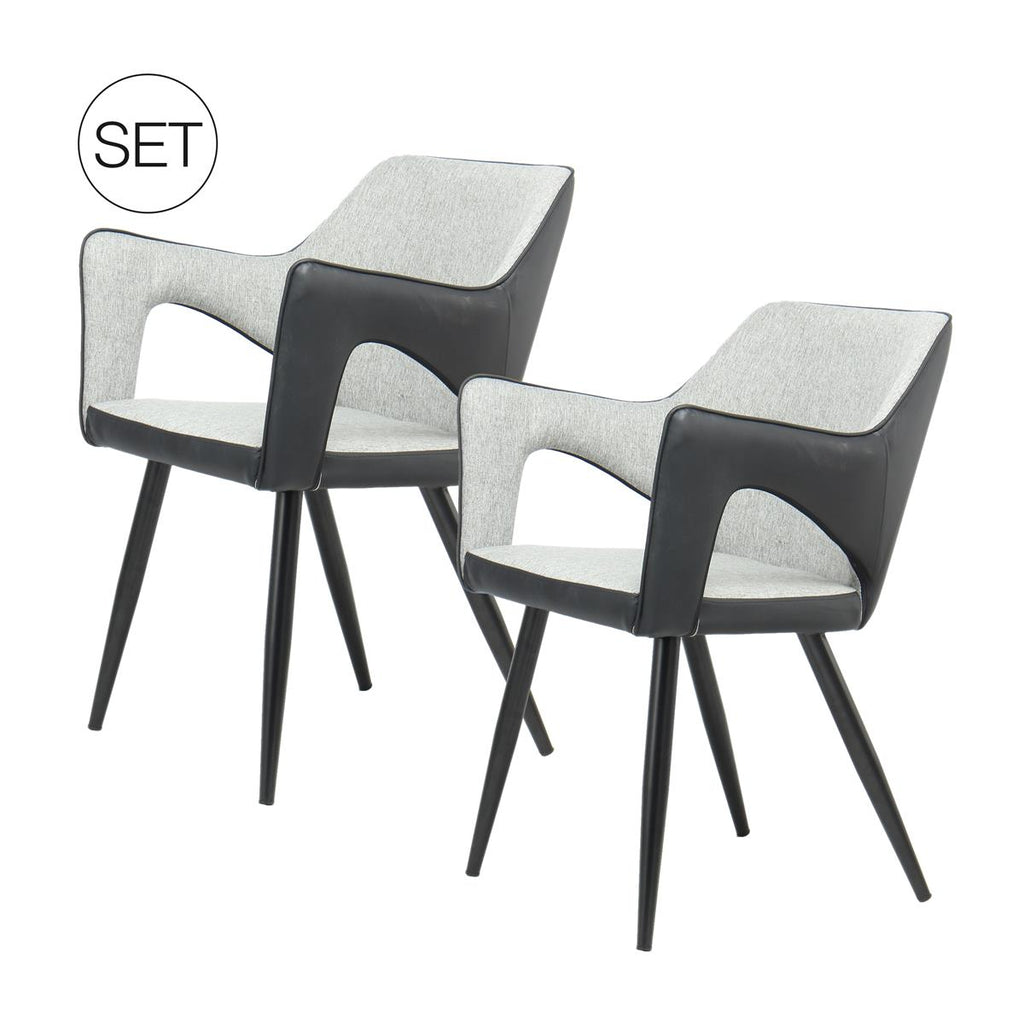 Stuhl Palina 100 2er-Set Grau
