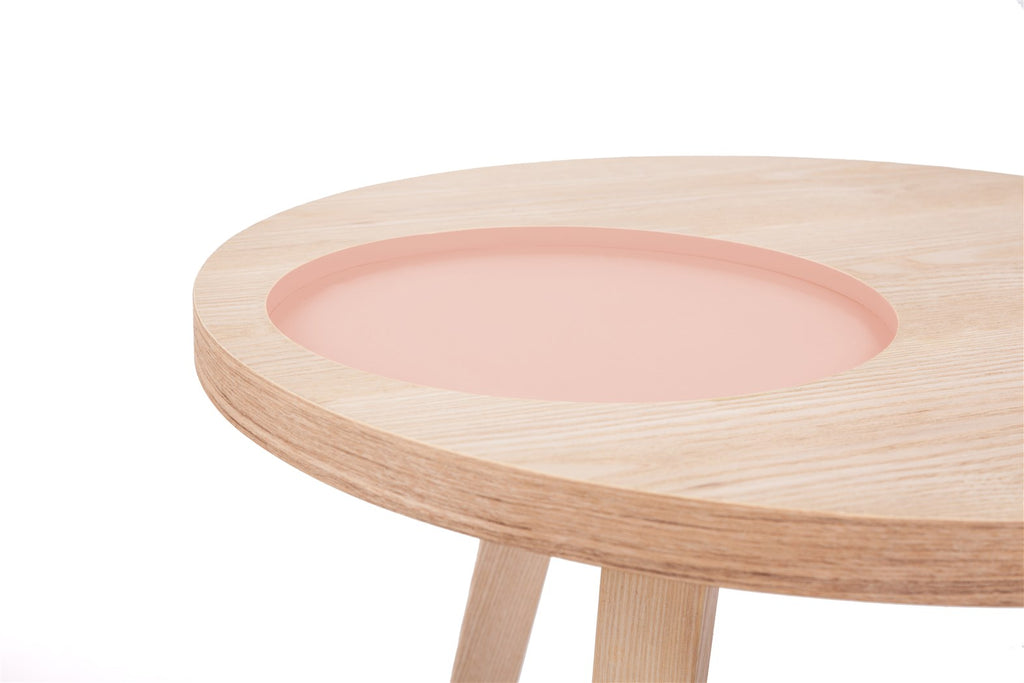 Beistelltisch Avery III Esche / Rosa
