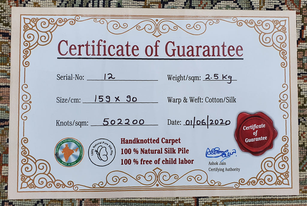 Kashan 6521 Multi 90cm x 159cm (B.No. 12)