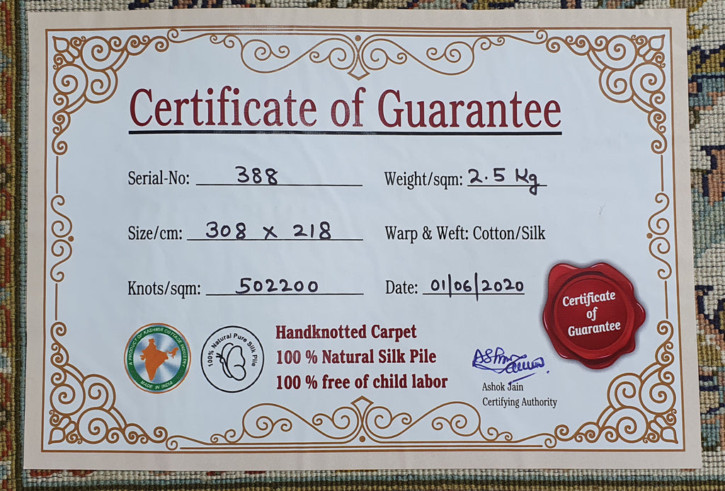 Kashan 9256 Multi 218cm x 308cm (B.No. 388)