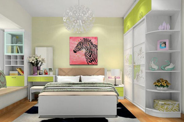 Öl-Wandbild Zebra 70x70 PHA100