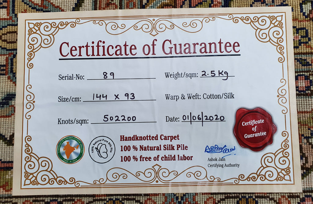 Kashan 65 Multi 93cm x 144cm (B.No. 89)