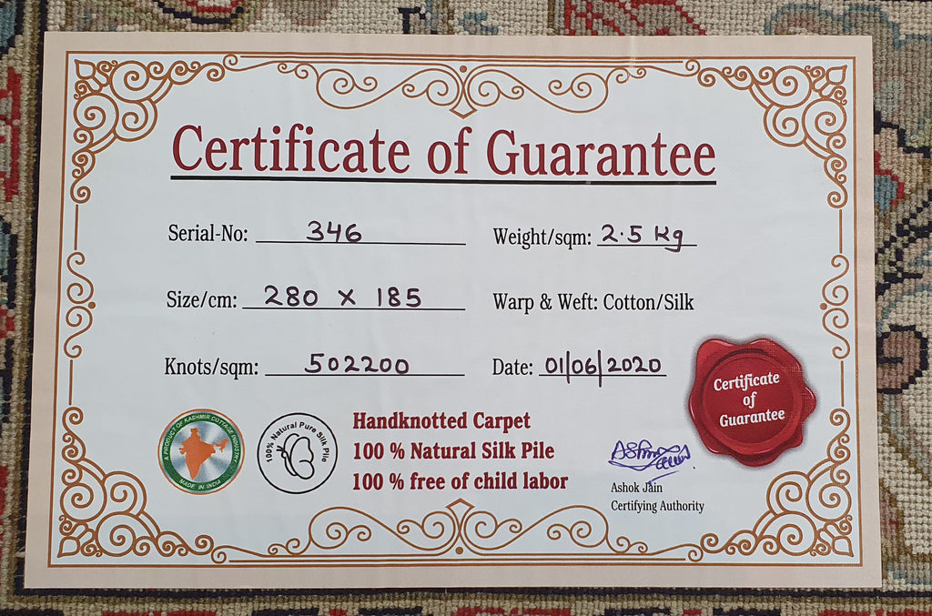 Kashan 12330 Multi 185cm x 280cm (B.No. 346)