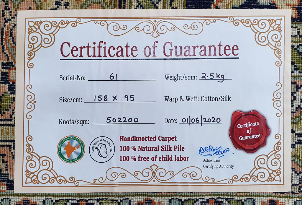 Kashan 9176 Multi 95cm x 158cm (B.No. 61)