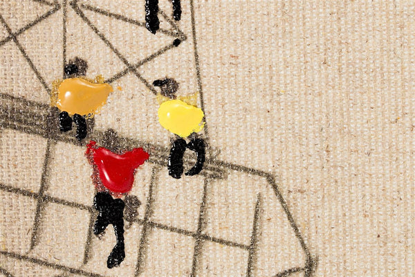 Öl-Wandbild Flash Mob 80x80 PAB240