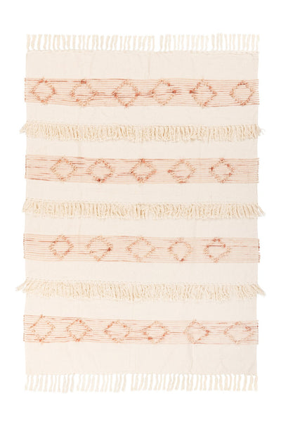 Decke Bohist 200 Rosa / Creme