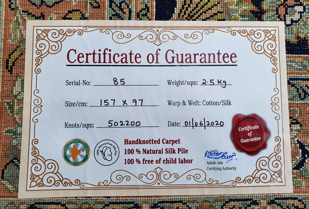 Kashan 3295 Multi 97cm x 157cm (B.No. 85)