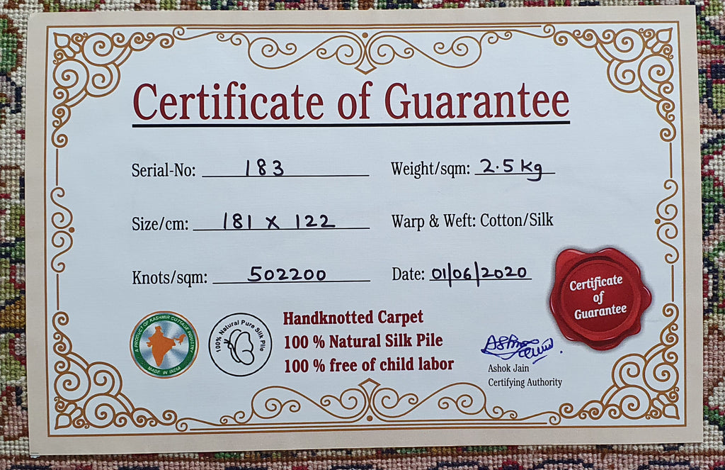 Kashan 9509 Multi 122cm x 181cm (B.No. 183)