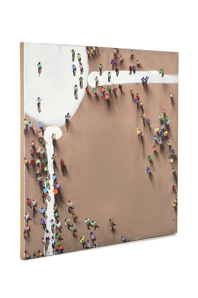 Öl-Wandbild Flash Mob 100x100 PAB320