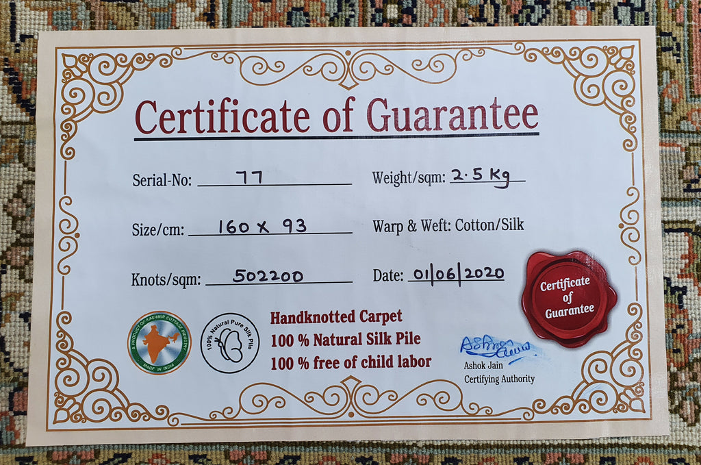 Kashan 8868 Multi 93cm x 160cm (B.No. 77)