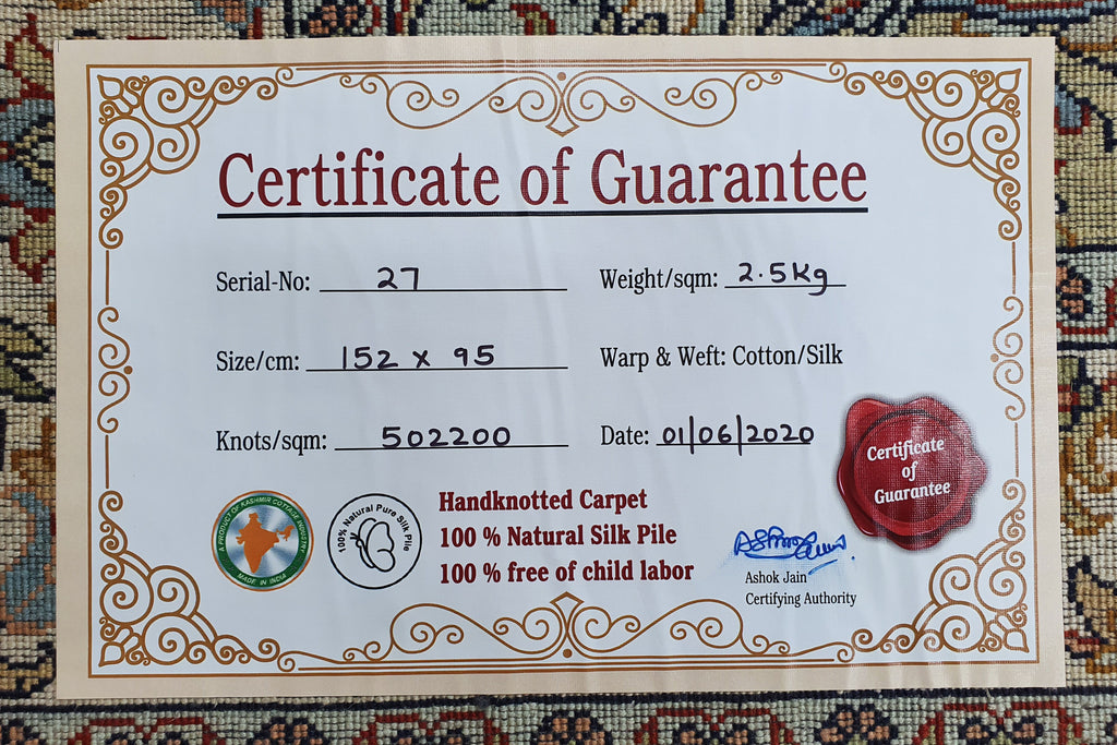 Kashan 8075 Multi 95cm x 152cm (B.No. 27)