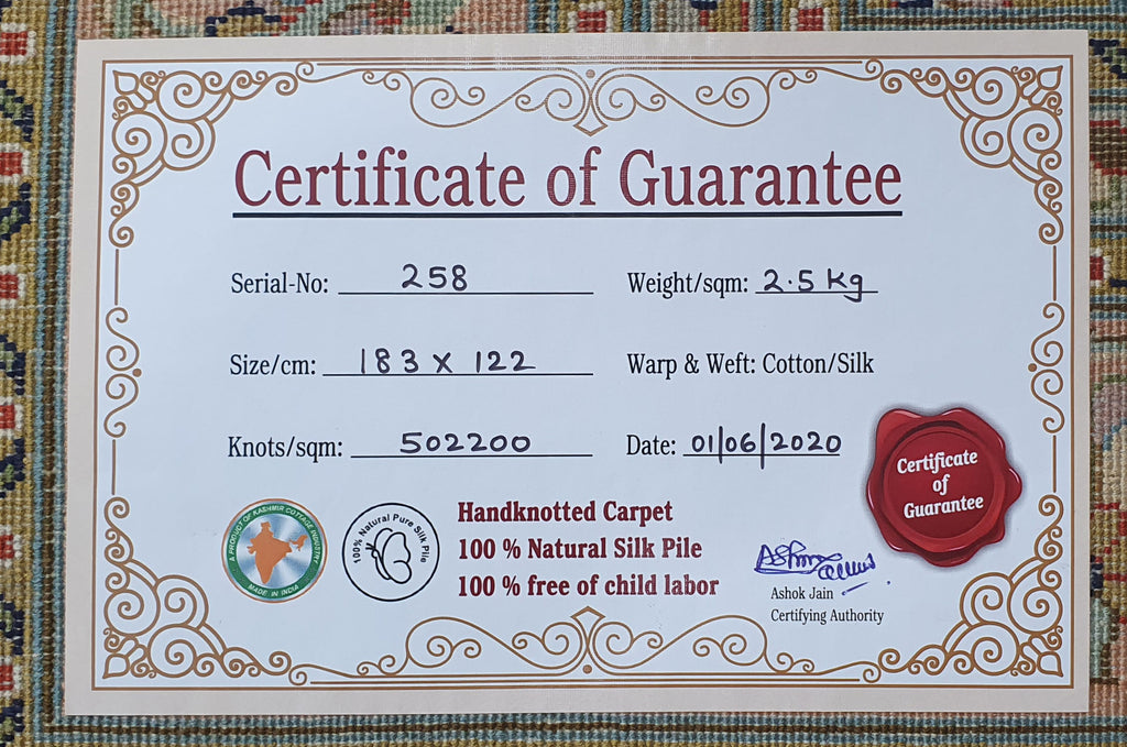 Kashan 2996 Multi 122cm x 183cm (B.No. 258)