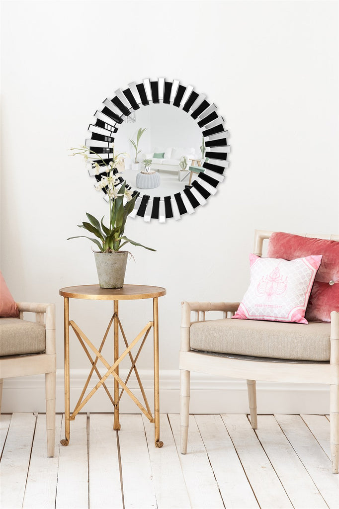 Wandspiegel Apollon 900 Silber / Schwarz