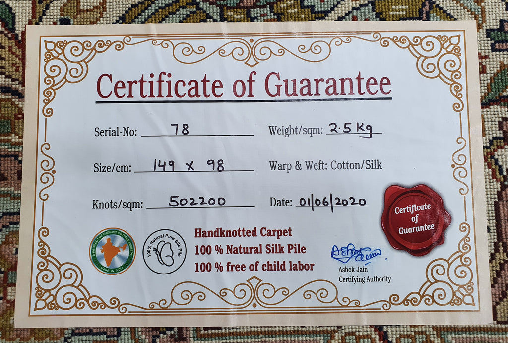 Kashan 6901 Multi 98cm x 149cm (B.No. 78)