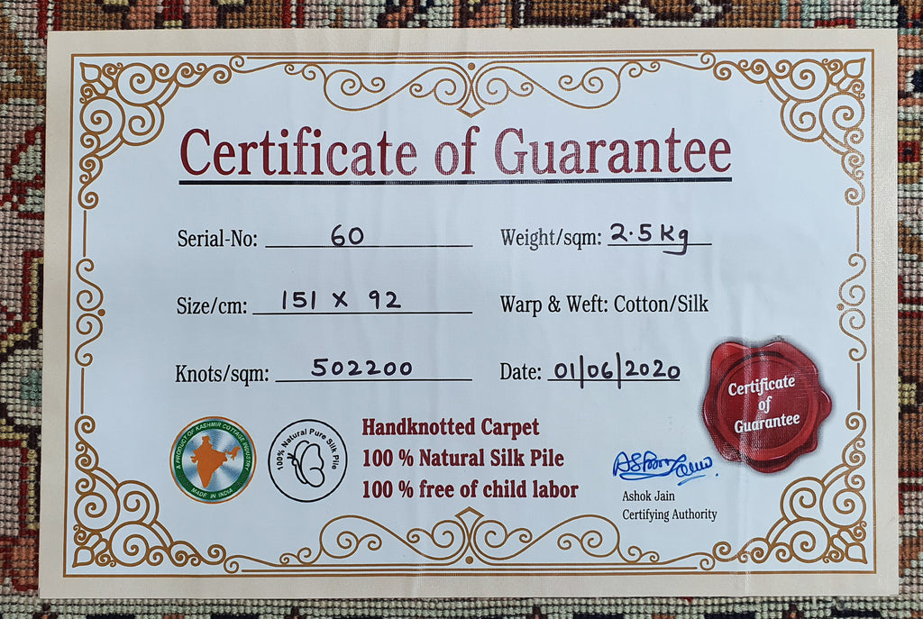 Kashan 999 Multi 92cm x 151cm (B.No. 60)