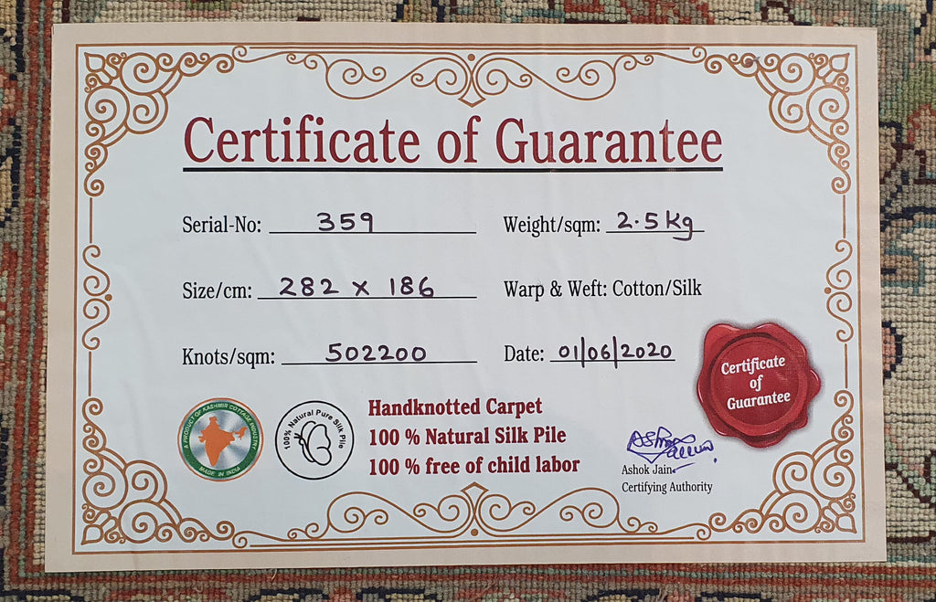 Kashan 12331 Multi 186cm x 282cm (B.No. 359)